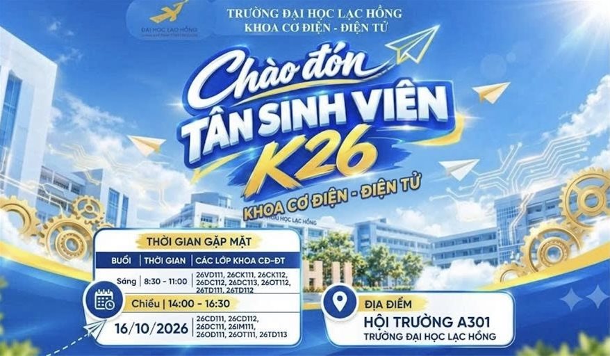 Chào đón tân sinh viên K26 - Khoa Cơ điện - Điện tử