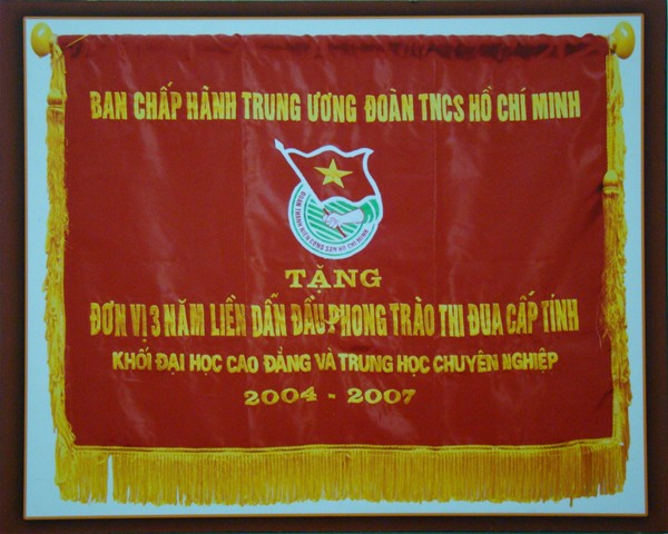 Cờ do Trung ương Đoàn TNCS Hồ Chí Minh tặng
