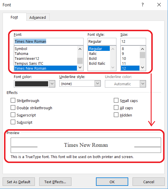 Thiết lập font chữ mặc định trong Microsoft Word, Thông tin cần ...